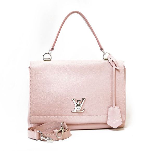 Louis Vuitton Lockme Tote Rose Ballerine Leather Pink Shoulder Bag - Picture 1 of 9